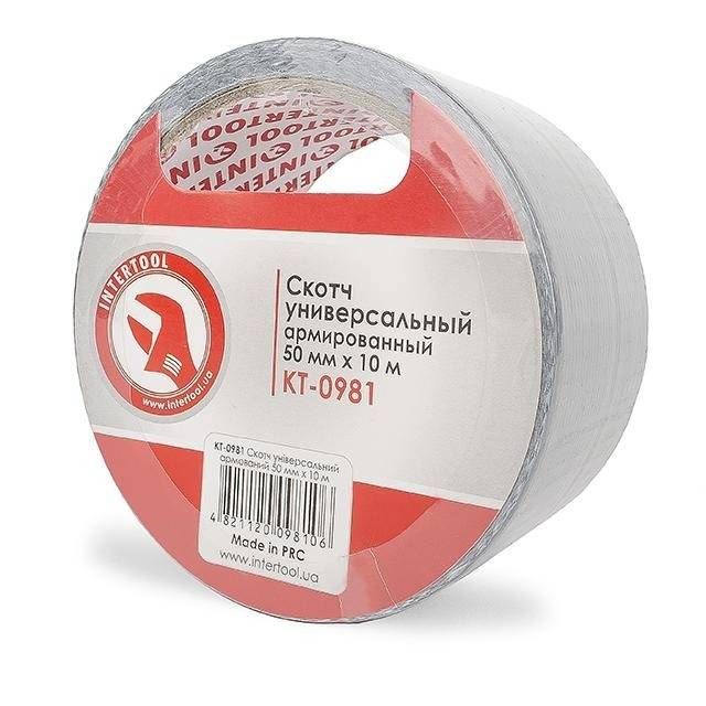 Скотч універсальний армований, 10 м, 50 мм INTERTOOL KT-0981