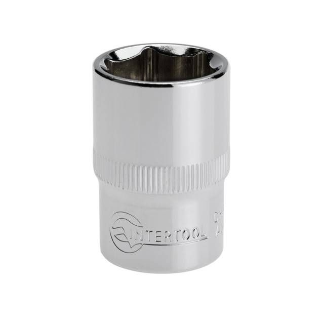Головка шестигранна 1/2", 19×38 мм, Cr-V, STORM INTERTOOL ET-0019