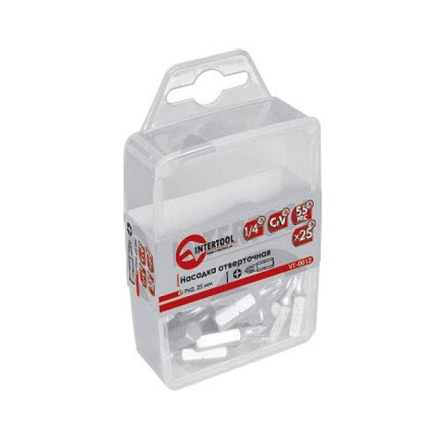 Комплек насадок до викруток PH0 1/4" * 25 мм уп. 25 шт. INTERTOOL VT-0010