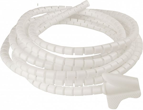 Гнучкий органайзер з кліпсою для кабелю білий WCT-12  (3м)