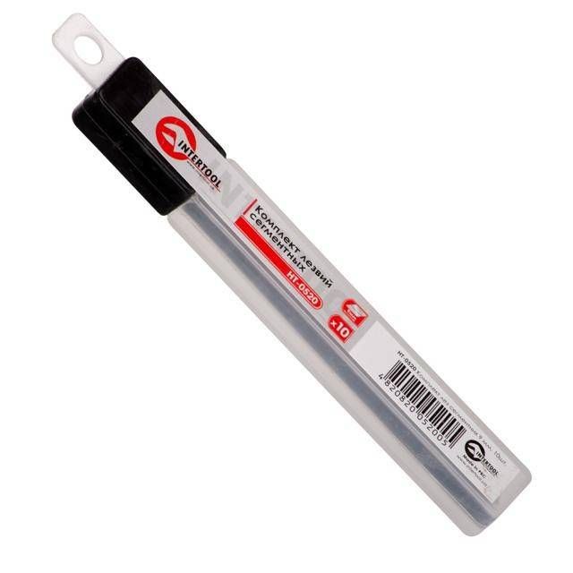 Комплект лез сегментних, 9 мм, 10шт. INTERTOOL HT-0520