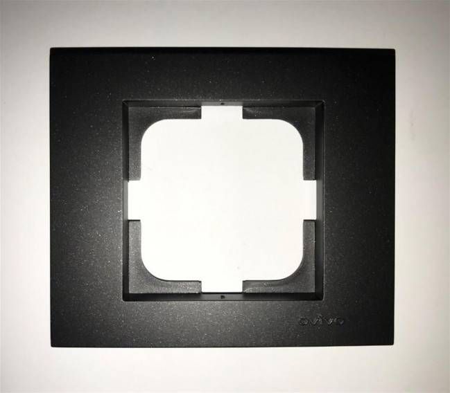 Рамка одинарна Grano черн.металік/12/240