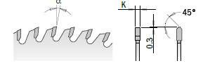 297.080.10M Пила по алюмінію HW D=250 F=30 Z=80 K=3,2/2,5 <-6°