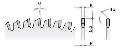 297.080.10M Пила по алюмінію HW D=250 F=30 Z=80 K=3,2/2,5 <-6°
