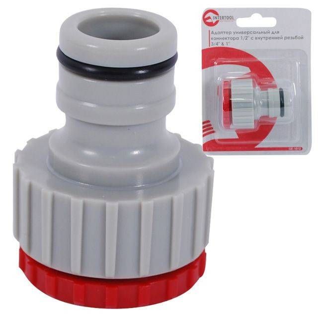 Адаптер для з'єднувача 3/4" з внутрішньою різьбою 3/4" та 1" INTERTOOL GE-1012