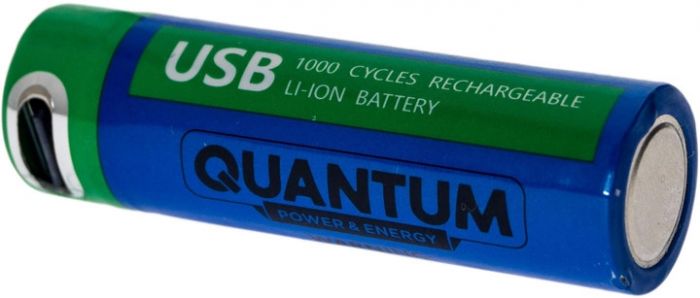 Акумулятор літій-іонний Quantum USB Li-ion AA 1.5 В, 1950 мА·год + Type-C кабель (0746020704633)