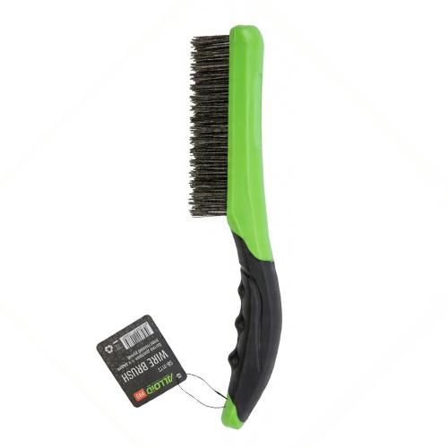 Alloid Pro. Щітка дротяна 4-х рядна,  пластикова ручка