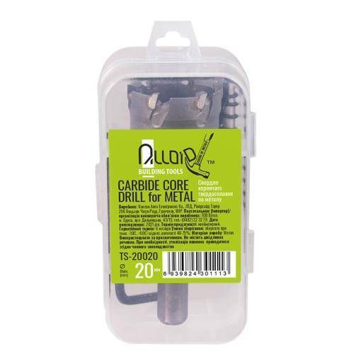 Alloid. Сверло корончатое твердосплавное по металлу 20мм