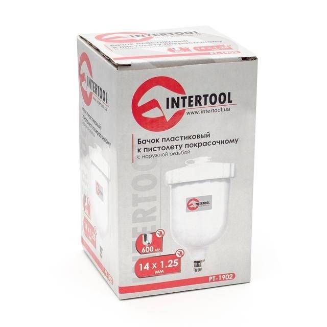 Бачок пластиковий, зовнішня різьба M14x1,25, 600 мл INTERTOOL PT-1902