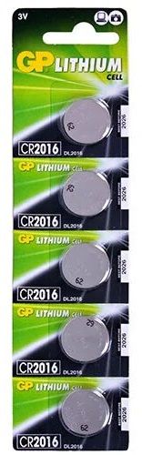 Батарейка GP дискова Lithium Button Cell 3.0V CR2016-8U5 літієві блістер