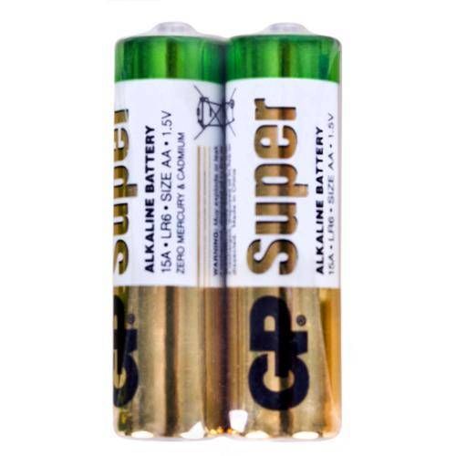 Батарейка GP SUPER ALKALINE 1.5V 15A-2SB4 P96 лужна, LR6, АА