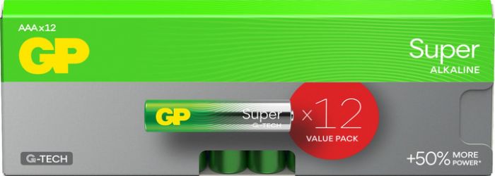 Батарейка GP Super Alkaline (LR03) лужна 24A21-PAB12 блістер 12 шт в упаковці