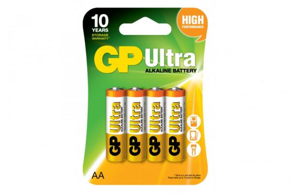 Батарейка GP ULTRA ALKALINE 1.5V 15AU-U4 LR6,AA блістер Батарейка GP ULTRA ALKALINE 1.5V 15AU-U4 LR6,AA блістер