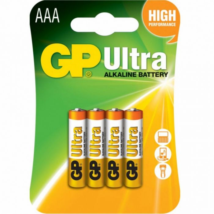 Батарейка GP ULTRA ALKALINE,24AU-U4,LR03,AAA блістер