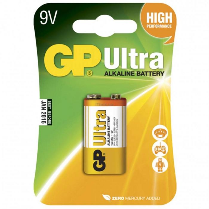 Акумулятор GP ULTRA ALKALINE 9V 1604AUP-S1,6LF22