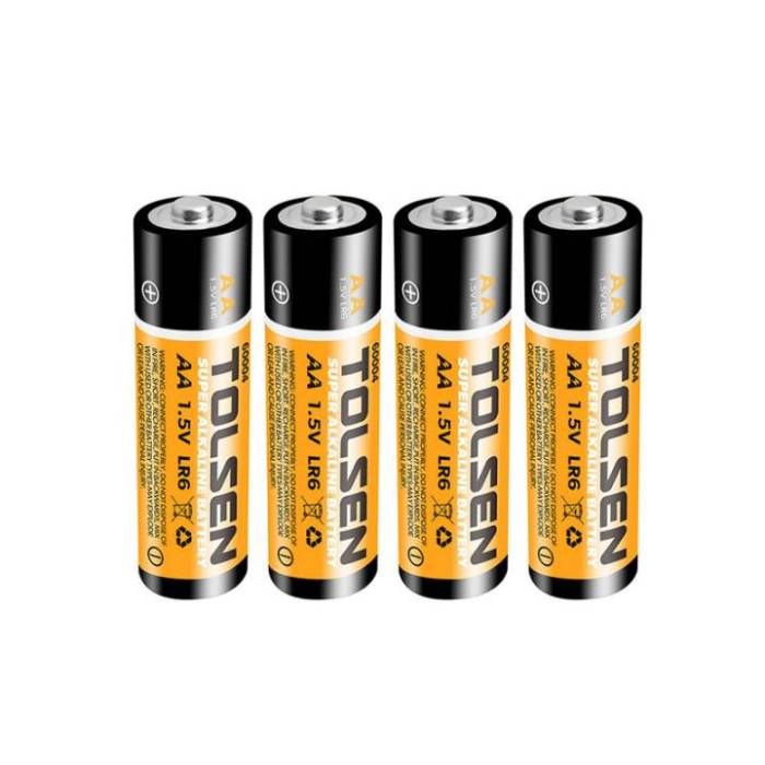 Батарейки 4 шт АА Super Alkaline Tolsen