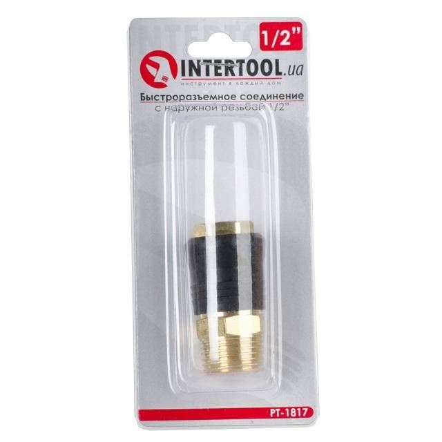 Швидкороз'ємне з'єднання із зовнішньою різьбою 1/2 ", латунь INTERTOOL PT-1817