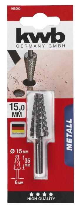 Бор-фреза KWB 15х35мм хвостовик 6 мм (495000)