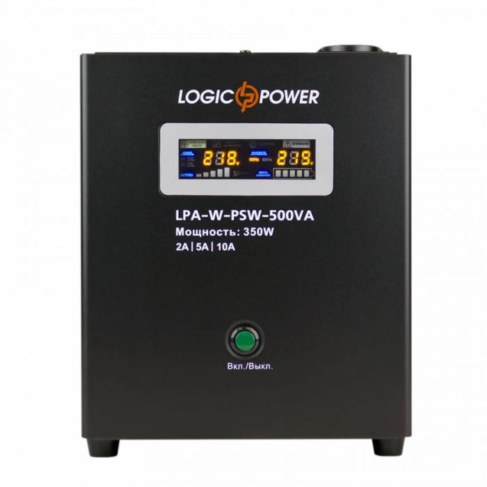 ДБЖ з правильною синусоїдою 12V LPA-W-PSW-500VA(350Вт) 2A/5A/10A