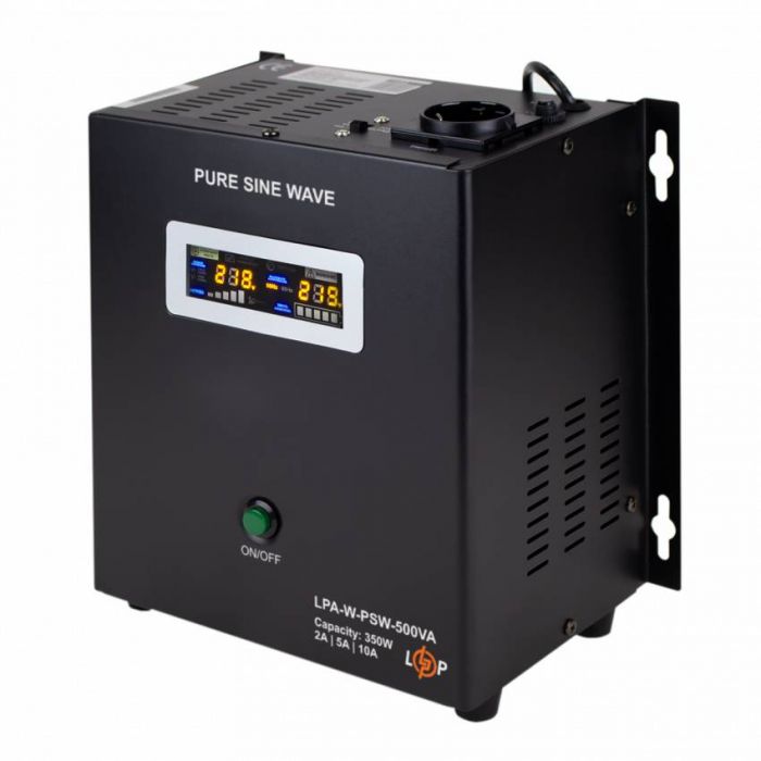 ДБЖ з правильною синусоїдою 12V LPA-W-PSW-500VA(350Вт) 2A/5A/10A