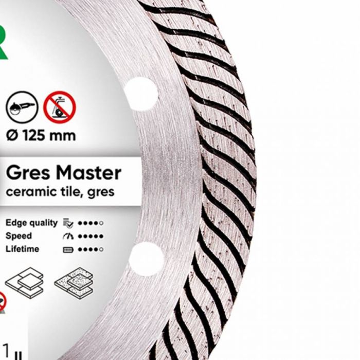 Круг алмазний вiдрiзний 1A1R 125x1,4/1,0x10x22,23 Gres Master