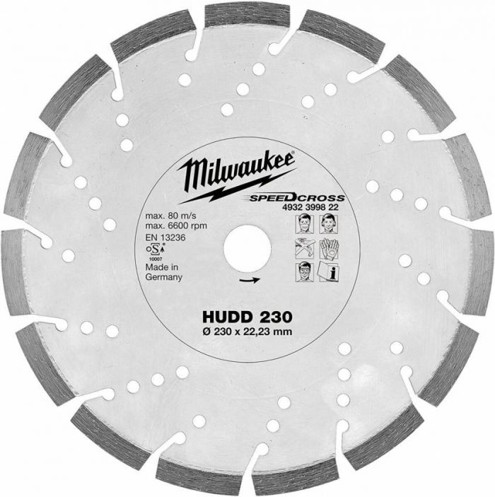 Диск алмазний Speedcross MILWAUKEE HUDD 230, Ø230мм