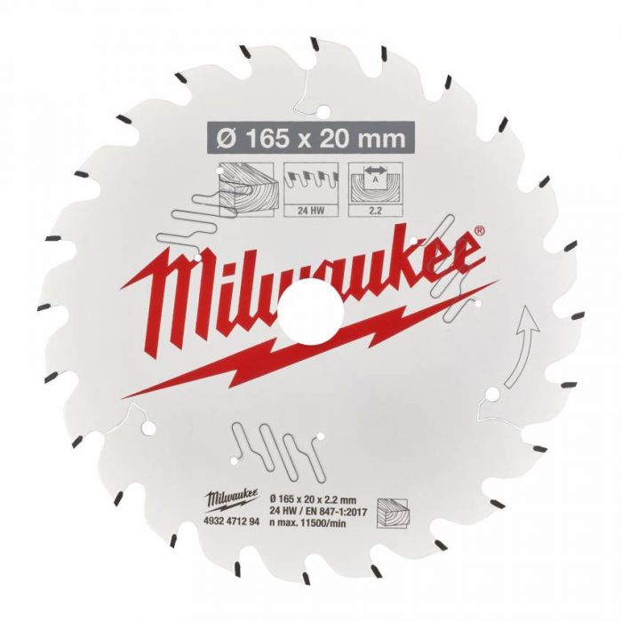 Диск пильний MILWAUKEE, Ø184/30мм, 48 зуб.