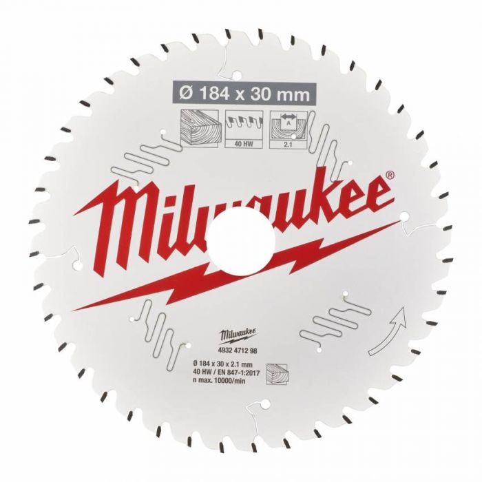 Диск пильний MILWAUKEE, Ø184/30мм, 48 зуб.