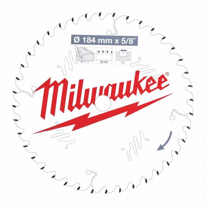 Диск пильний MILWAUKEE, Ø184/30мм, 48 зуб.