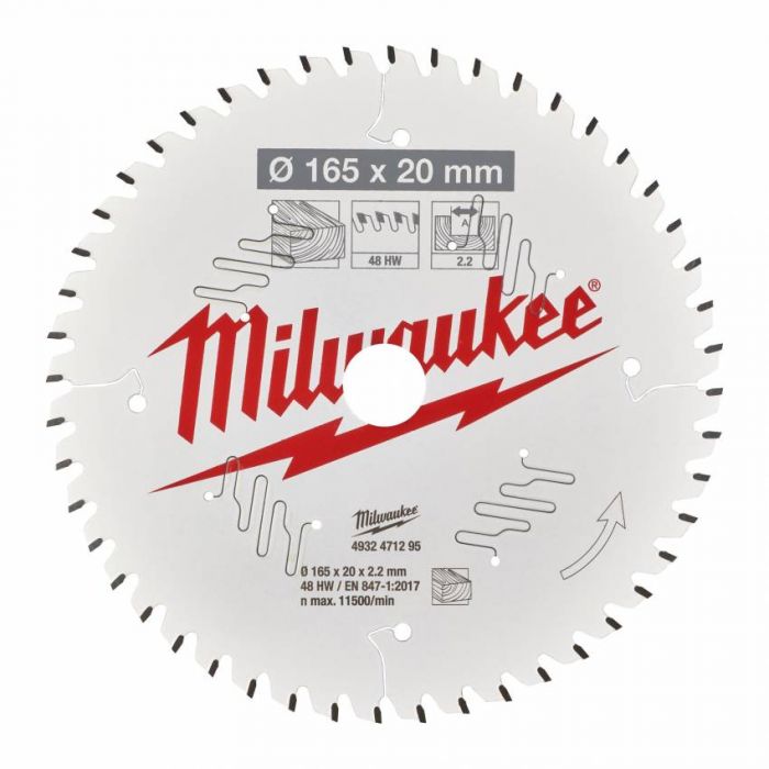 Диск пильний MILWAUKEE, Ø184/30мм, 48 зуб.