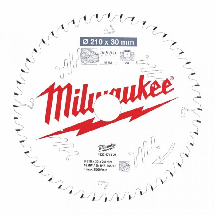 Диск пильний MILWAUKEE, Ø184/30мм, 48 зуб.