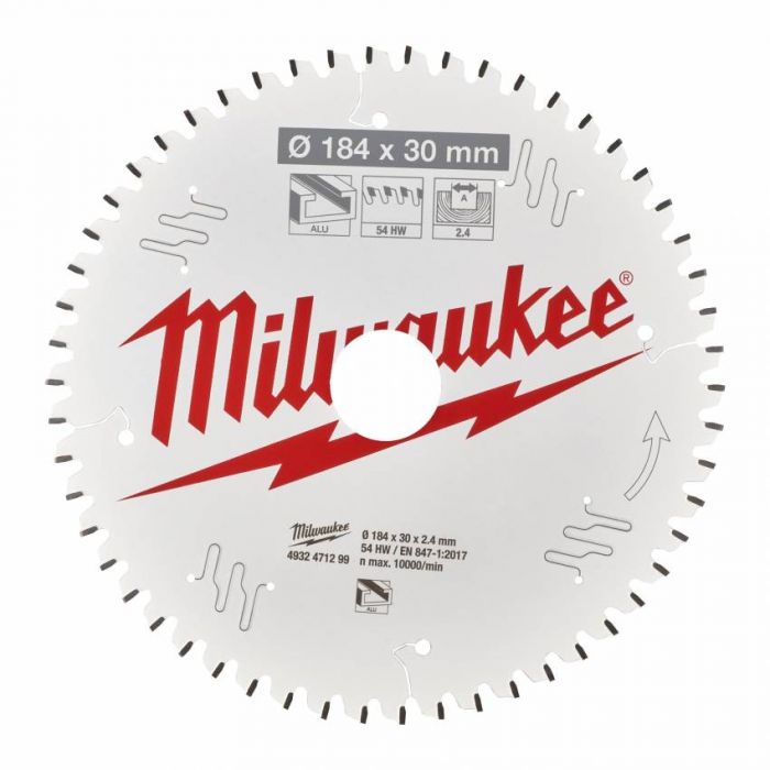 Диск пильний MILWAUKEE, Ø184/30мм, 48 зуб.