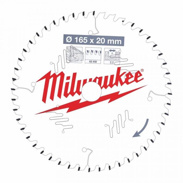 Диск пильний MILWAUKEE, Ø184/30мм, 48 зуб.