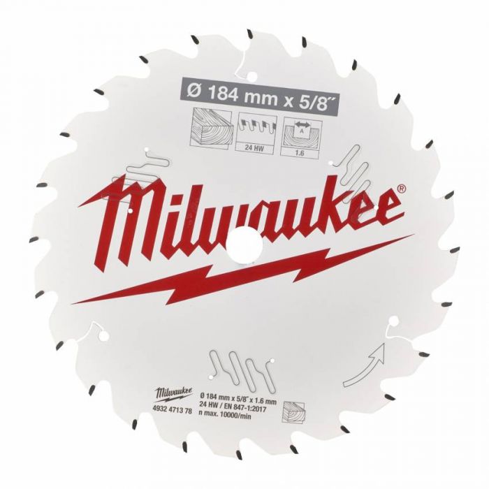 Диск пильний MILWAUKEE, Ø184/30мм, 48 зуб.