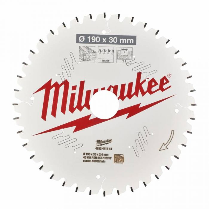 Диск пильний MILWAUKEE, Ø250/30мм, 40 зуб.