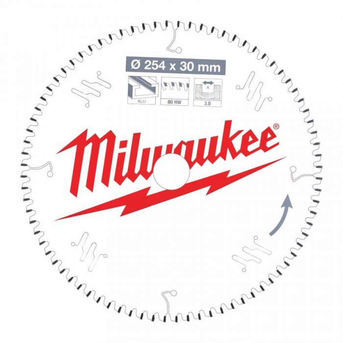 Диск пильний MILWAUKEE, Ø254/30мм, 80 зуб.