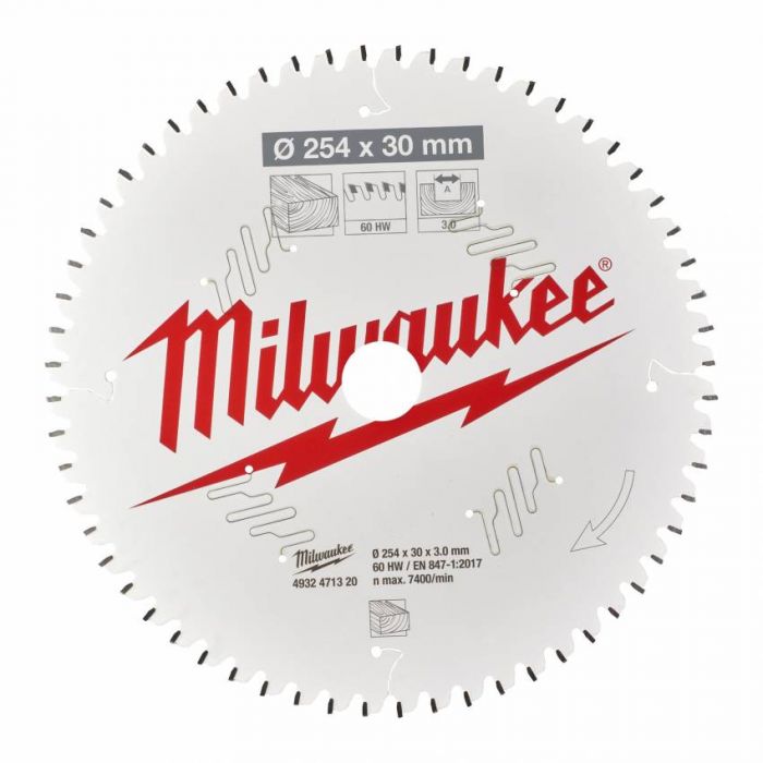 Диск пильний MILWAUKEE, Ø254/30мм, 80 зуб.