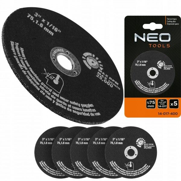Диск відрізний діам. 75мм. комплект 5 шт. NEO