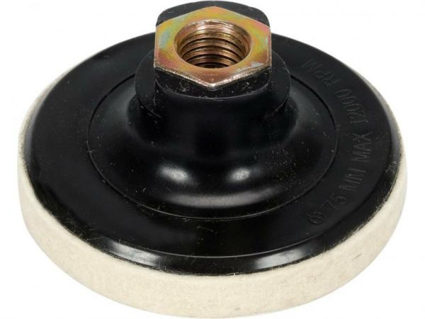 Диск з войлоком для полірування YATO Ø= 75 мм, h= 10 мм, різьбове кріплення М14