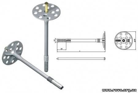 Дюбель для кріплення термоізоляції (10, 90, із пластмасовим цвяхом, 100 шт)