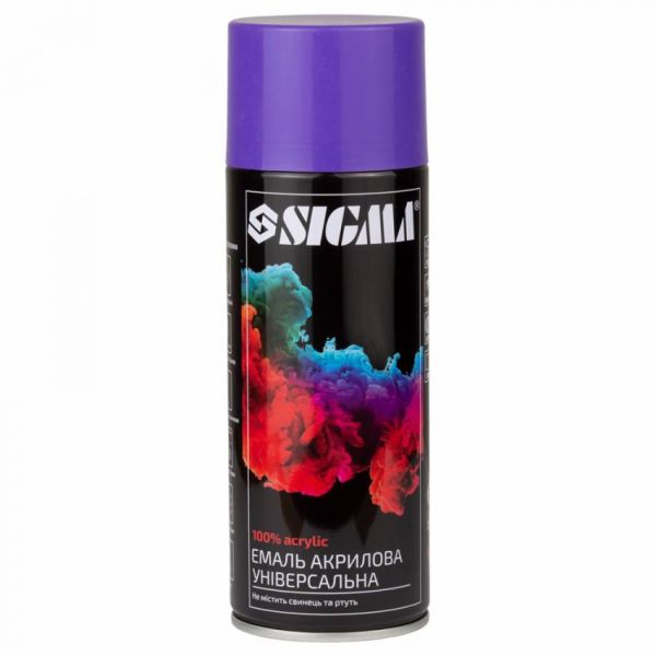 Емаль аерозольна акрилова 400мл RAL 4005 фіолетовий глянець SIGMA (2737131) Емаль аерозольна акрилова 400мл RAL 4005 фіолетовий глянець SIGMA (2737131)
