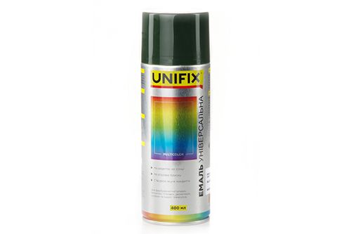 Емаль акрилова універсальна RAL 6003 Хакі гл. 400мл UNIFIX