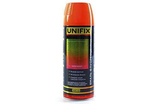 Емаль флуоресцентна акрилова помаранчевий 400мл UNIFIX