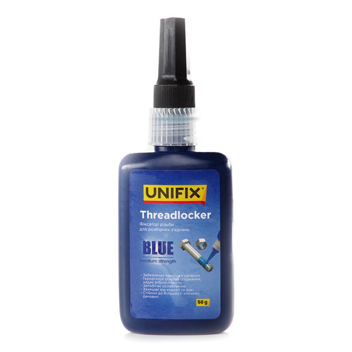 Фіксатор різьби для розбірних з'єднань синій 50г UNIFIX