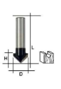 Фреза пазова V-подібна, DxHxL= 12x12x42мм, FIT