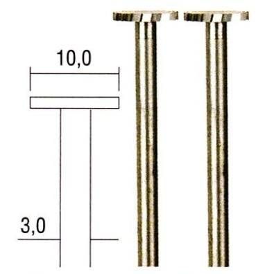 Фрези, вольфрам - ванадій, 2 шт., циліндричні, діаметр 10 мм