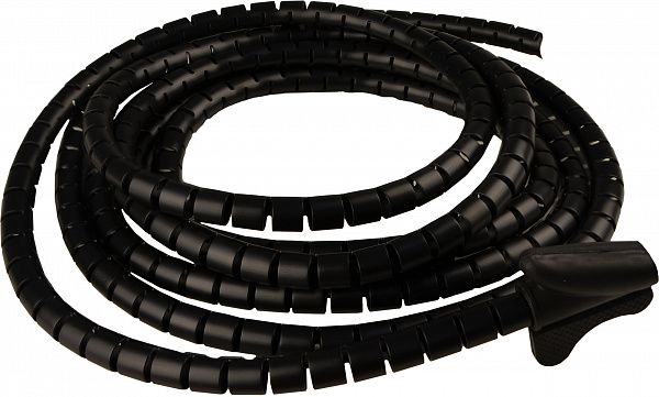 Гнучкий органайзер з кліпсою для кабелю чорний WCT-12 (3м)