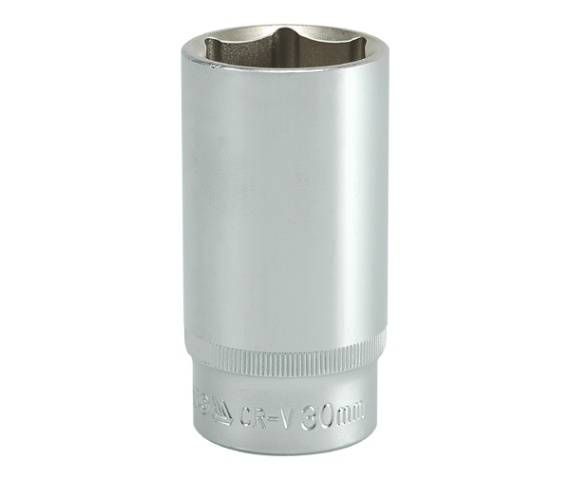 Головка 6-гранна довга YATO, з квадром. 1/2", М=30 мм, L=76 мм, [10/20/40]
