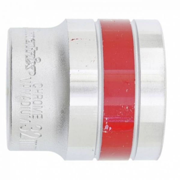 Головка торцева, 32 мм, 6-гранна, CrV, під квадрат 1/2", хромована MTX MASTER