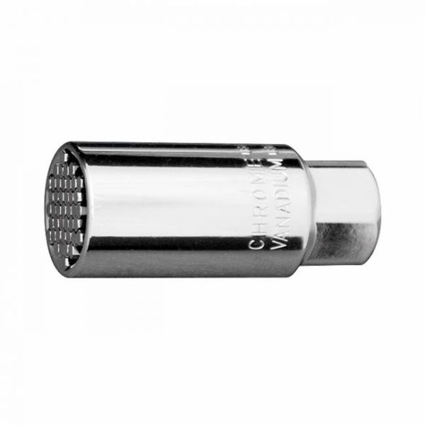 Головка торцева багаторозмірна CrV (6-21 мм) під квадрат 3/8", CrV, хромована GROSS